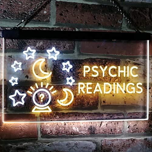 Crystal Ball Psychic Readings Dual LED Neon Light Sign